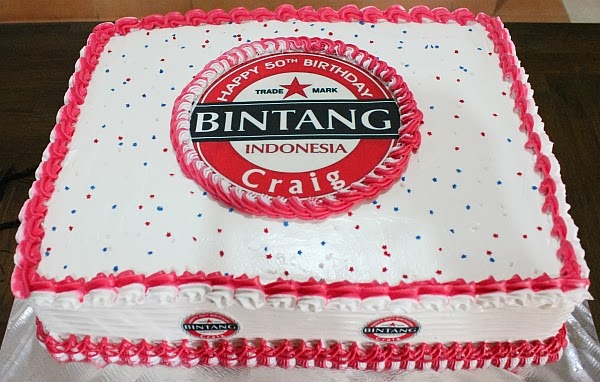 IKA Bali Rectangular cake with Bintang Beer Logo