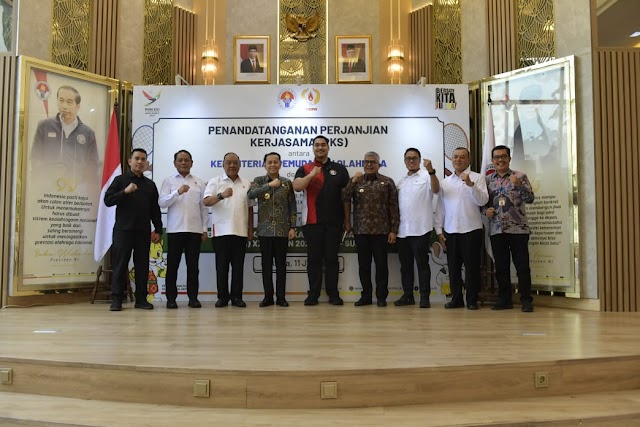Kemenpora Lakukan Penandatanganan PKS dengan KONI, PB PON Aceh dan Sumut