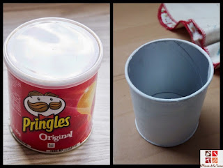 botes de pringles reciclados