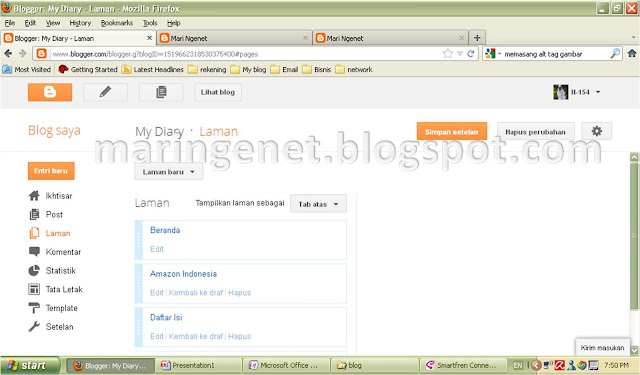 Tampilan Baru Blogger, laman, new look blogger