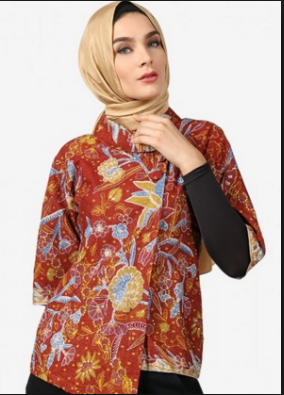 60 Desain Baju Batik Kantor Wanita Elegan Modern Terbaru 