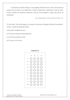 1º SIMULADO DE PORTUGUÊS – 5º ANO