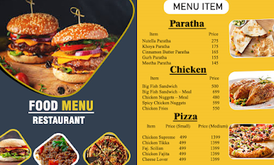 food menu Service