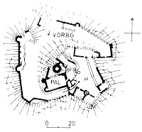 Winneburg. Allik: Burgen des deutwschen Mittelalters. VORBG = eellinnus, H = hoov, BFR = valdustorn, PAL = eluhoone