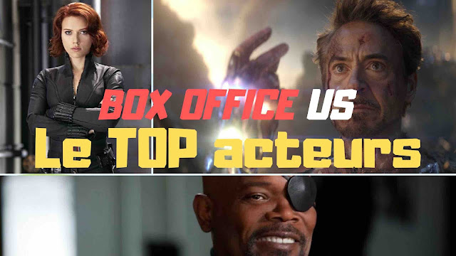 Un top 3 composé de Samuel L. Jackson, de Robert Downey Jr. et de Scarlett Johansson 