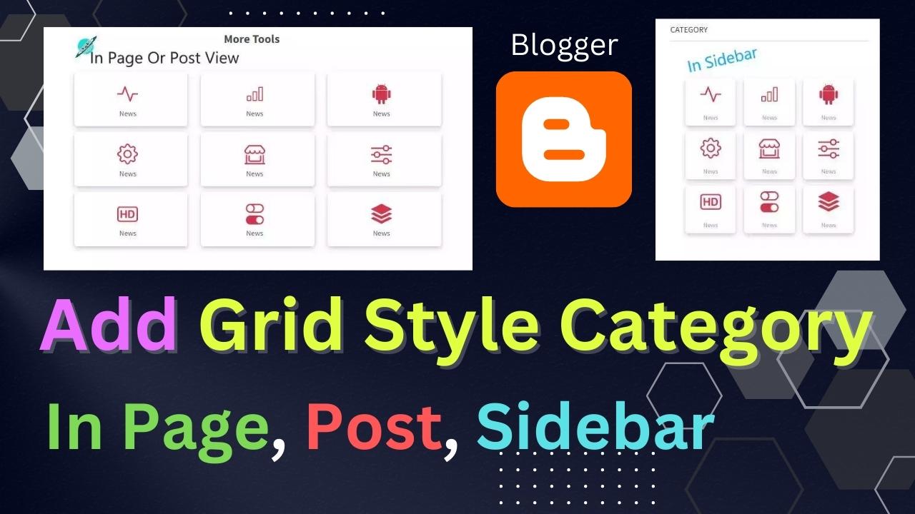 Grid Style Category Widget in Blogger