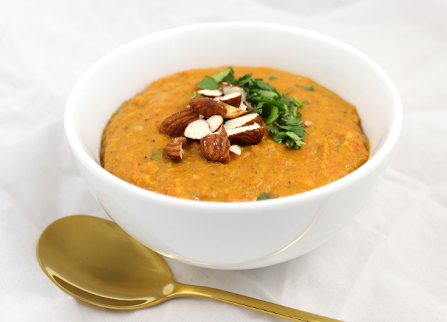 Thai-Inspired Roasted Carrot and Sweet Potato Soup
