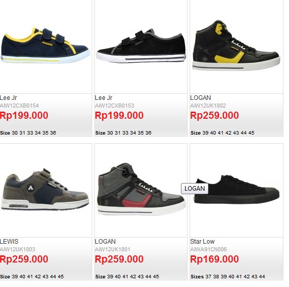 Daftar Harga Sepatu Pria Terbaru Keren