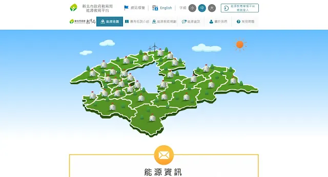 新北市政府教育局能源教育平台介面-EricZhang
