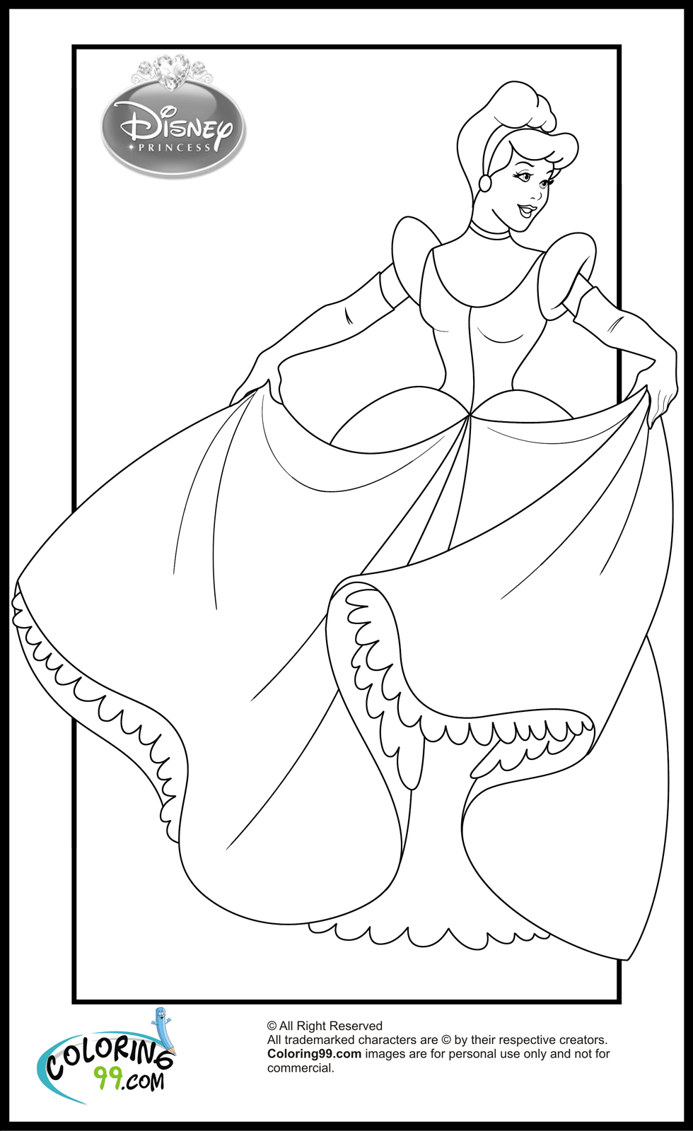 Download Disney Princess Cinderella Coloring Pages | Minister Coloring