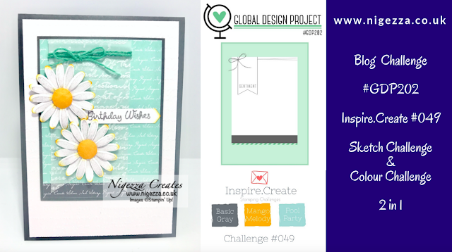 Nigezza Creates with Stampin Up, Daisy lane &  Scripty embossing folder