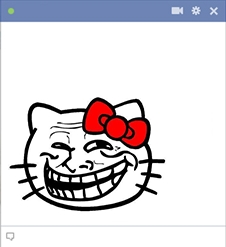 Kitty Emoticon Troll Face On Facebook Chat