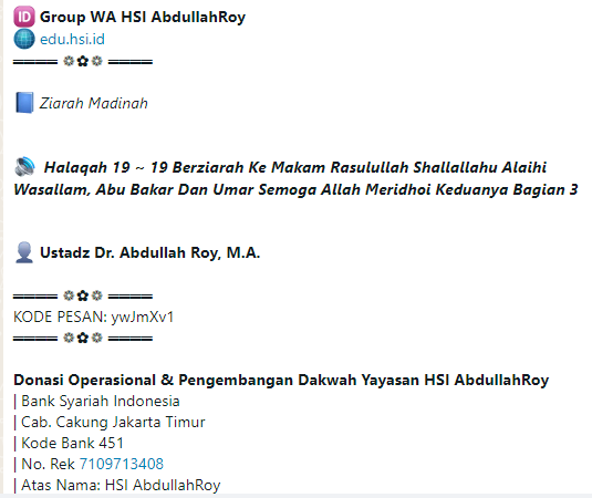 Halaqah 19 ~ Silsilah Ziaroh Madinah HSI | Berziarah Ke Makam Rasulullah shallallahu alayhi wa sallam, Abu Bakar Dan Umar Radhiyallahu anhuma Bagian 3