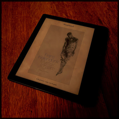 e-reader met daarop zichtbaar 'Mystiek lichaam' van Frans kellenkonk