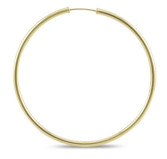 Gold Endless Hoop Earrings