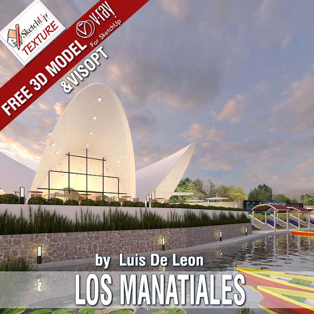 Free sketchUp 3D model Los Manantiales Restaurant 