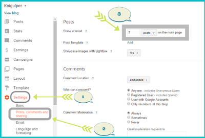 Numbered Page Navigation Configuration Settings