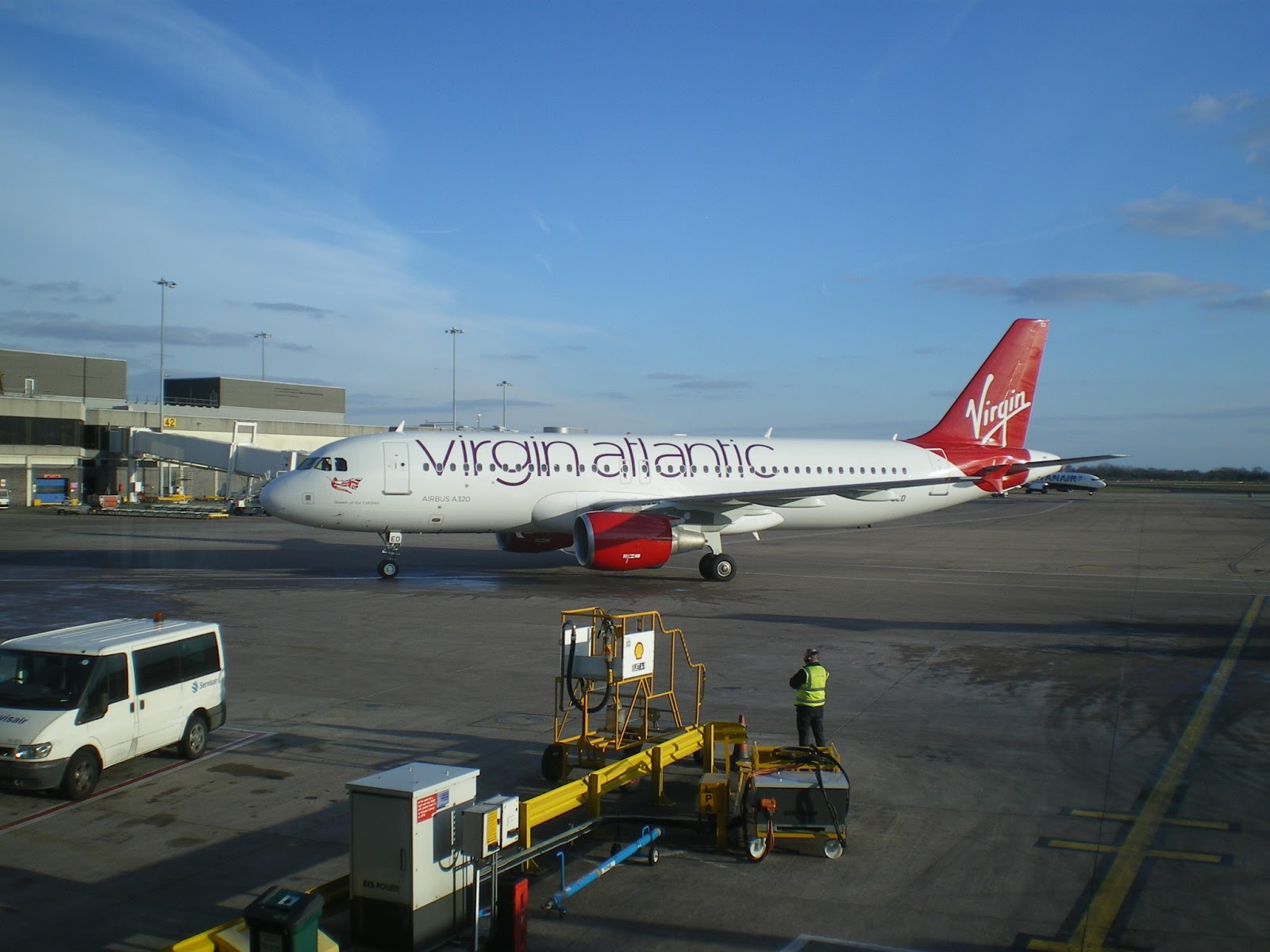 too-familiar Virgin Atlantic livery, but operated by Aer Lingus, and ...