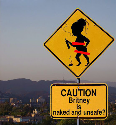 Funny Sign Caution Britney Spears!