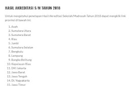 Cara Mengecek Hasil Akreditasi Sekolah Madrasah 2018