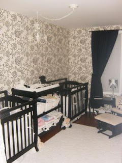 Nursery for Twins Black and White Nursery for Twins. The nursery