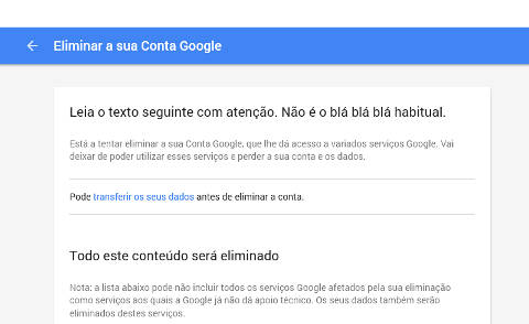 Como excluir uma conta Google