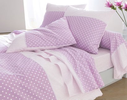 Lilac and White Comforter