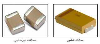 شكل المكثفات السطحية القطبية والغير قطبية