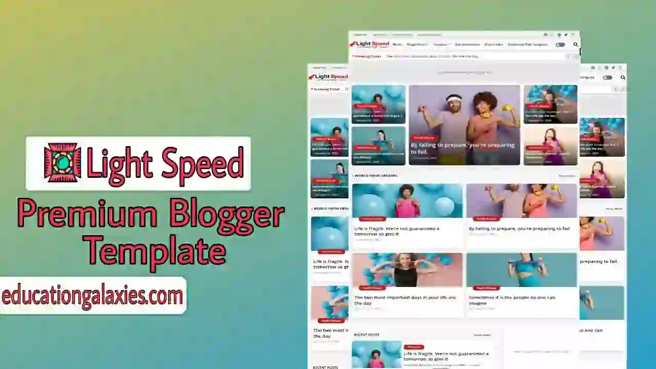 Light Speed Premium Blogger Template Free Download Latest