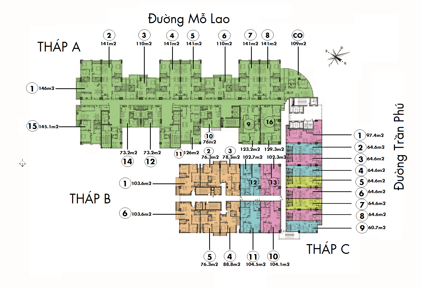 Mặt Bằng Căn Hộ Chung Cư Hồ Gươm Plaza