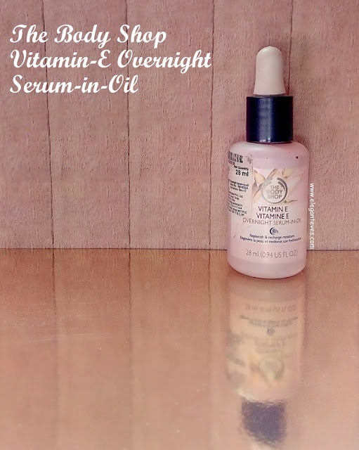 The body shop vitamin E Overnight serum in oil product photography