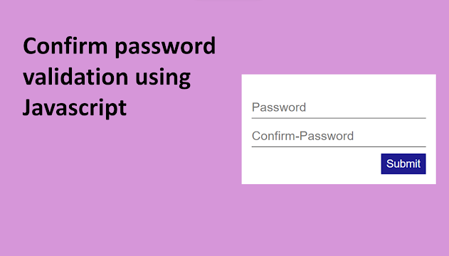 confirm password validation