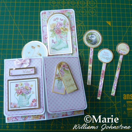 Adding in pop up embellishments to the box card interior inside