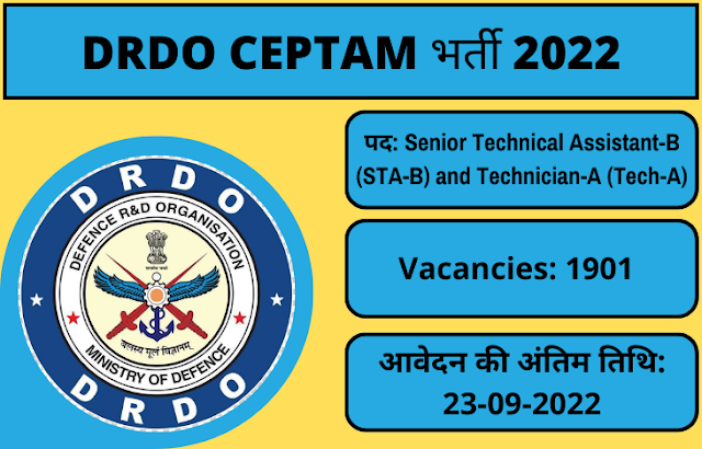 DRDO Recruitment 2022: Apply For 1901 Vacancies Now