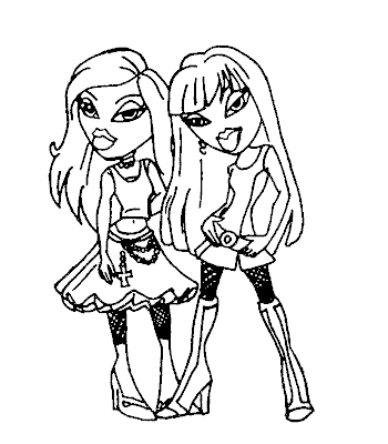 BRATZ COLORING PAGES BRATZ PICTURES TO COLOR