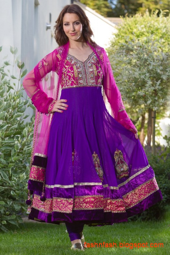 Fashion & Fok: Anarkali Umbrella Pishwas Frocks-Anarkali 