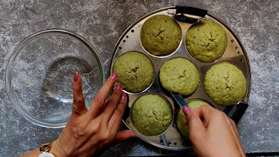 healthy nutritious oatsmeal idli with peas