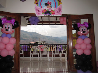 DECORACION GLOBOS MINNIE MOUSE MEDELLIN