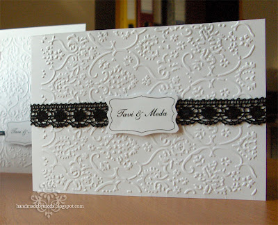 White Wedding Theme Invitation