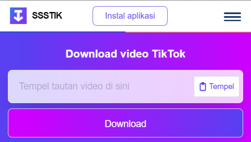 Pengalaman Download Semua Jenis Video TikTok Tanpa Watermark Terbaik di SSSTikTok - SSStik.io adalah salah satu layanan pengunduhan video TikTok no watermark online terpopuler yang dapat membantu Anda menyimpan TikTok no watermark dalam format MP4 dengan resolusi HD kualitas terbaik.  SSS TikTok Downloader adalah salah satu alat paling populer untuk mengunduh video TikTok tanpa tanda air daring secara gratis. Tidak perlu menggunakan aplikasi lain untuk menggunakan layanan kami, yang Anda butuhkan hanyalah browser dan tautan yang ditempel di halaman beranda.  Jika kamu ingin mengunduh video TikTok di ponsel Android Anda, Anda harus meluncurkan aplikasi dan menemukan video yang ingin Anda unduh. Saat Anda berada di penampil halaman, Anda akan melihat tombol "Bagikan" di sisi kanan layar.