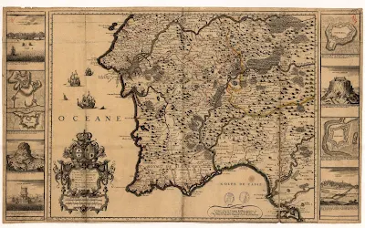 Alentejo, Algarve e parte da Andaluzia, gravura do séc.XVIII
