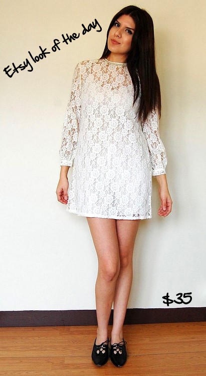 Floral lace faux pearl collar dress by putonthatdress