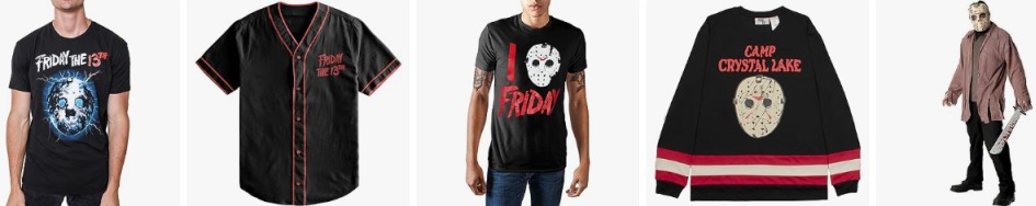 Friday the 13th shirts and costumes