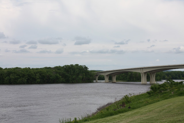 The Mississippi River from the Dresbach Welcome Center is Minnesota