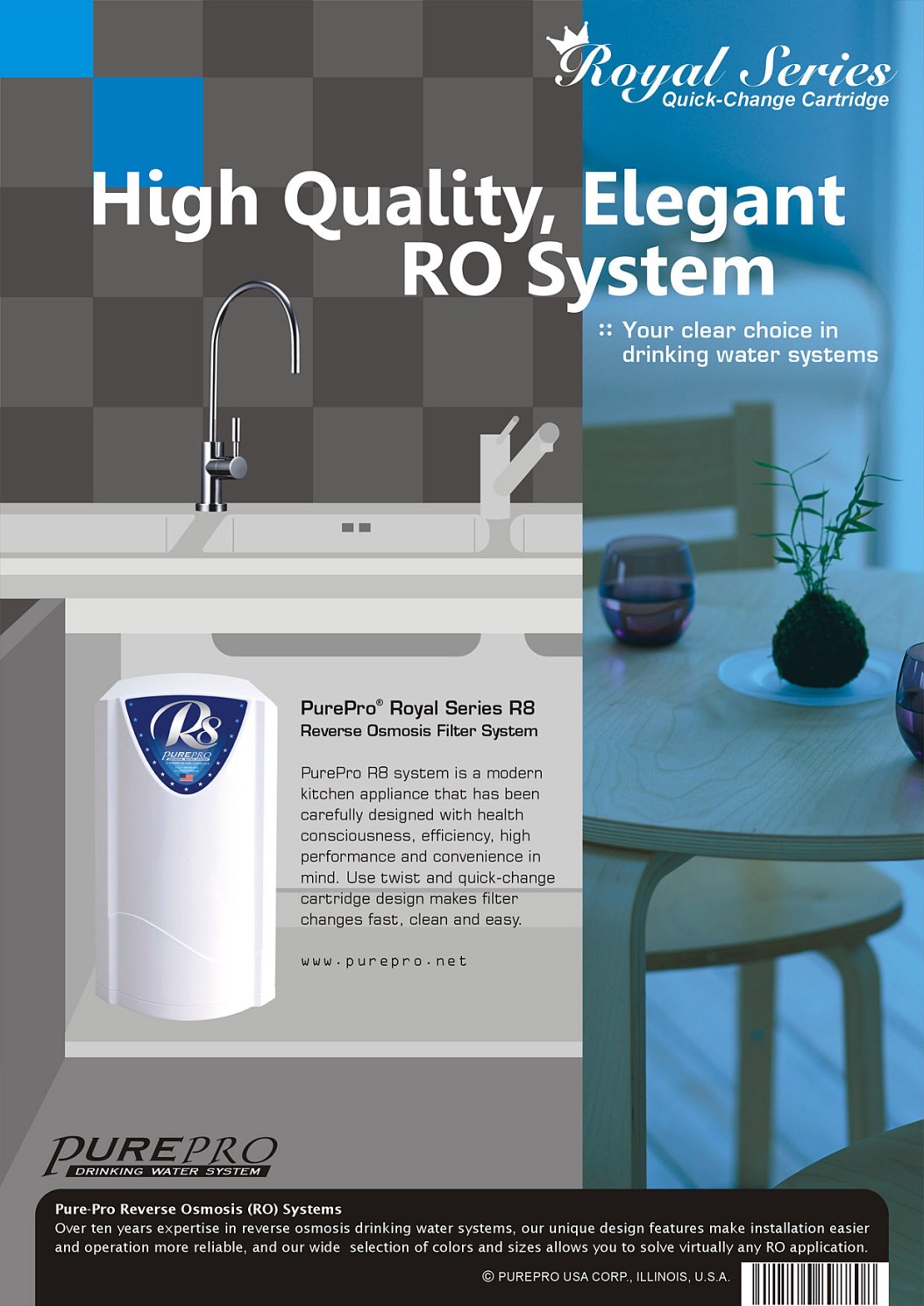 PurePro® USA Royal Series R8 Water Filtration System 