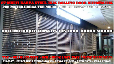 GAMBAR, DAFTAR, HARGA, ROLLING DOOR OTOMATIS, CHAINE BLOCK, PER METER, MURAH, TERBARU, BINTARO, 2024