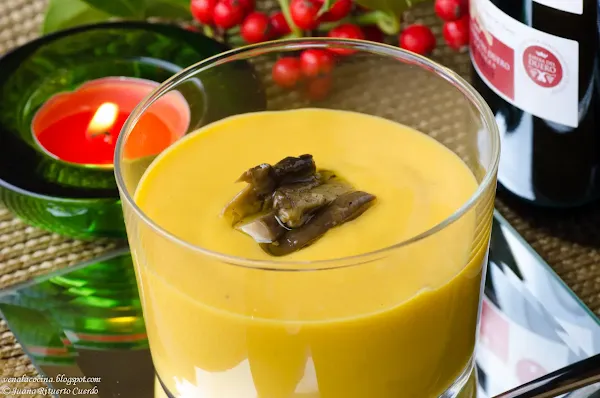 Menú de Navidad 2013. Crema de calabaza con boletus