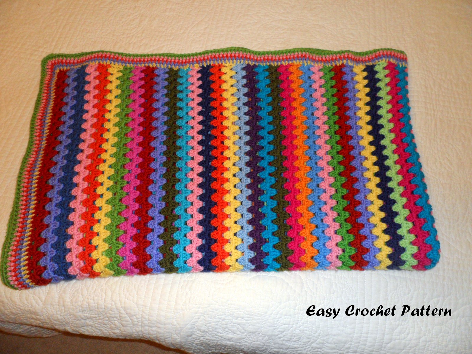 Download Easy Crochet Pattern: Granny Stripe Afghan Finish