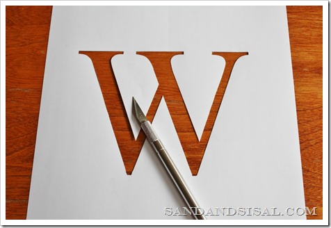 Cut out your stencil