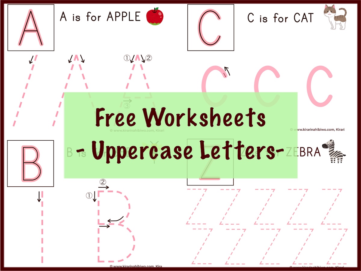 Alphabet Worksheets for Kids【Uppercase】｜FREE PRINTABLE PDF